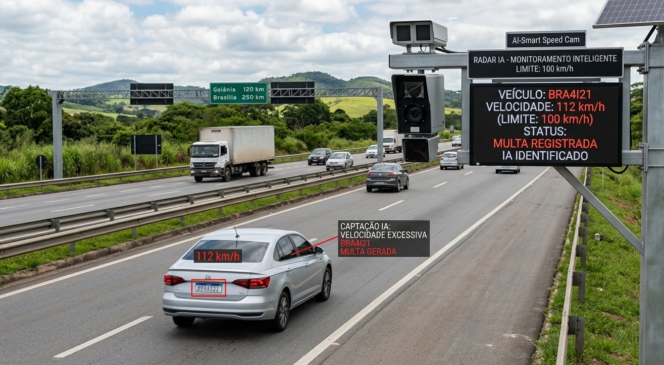 Por essa ninguém esperava: radares com IA já aplicaram mais de 16 mil multas em rodovias