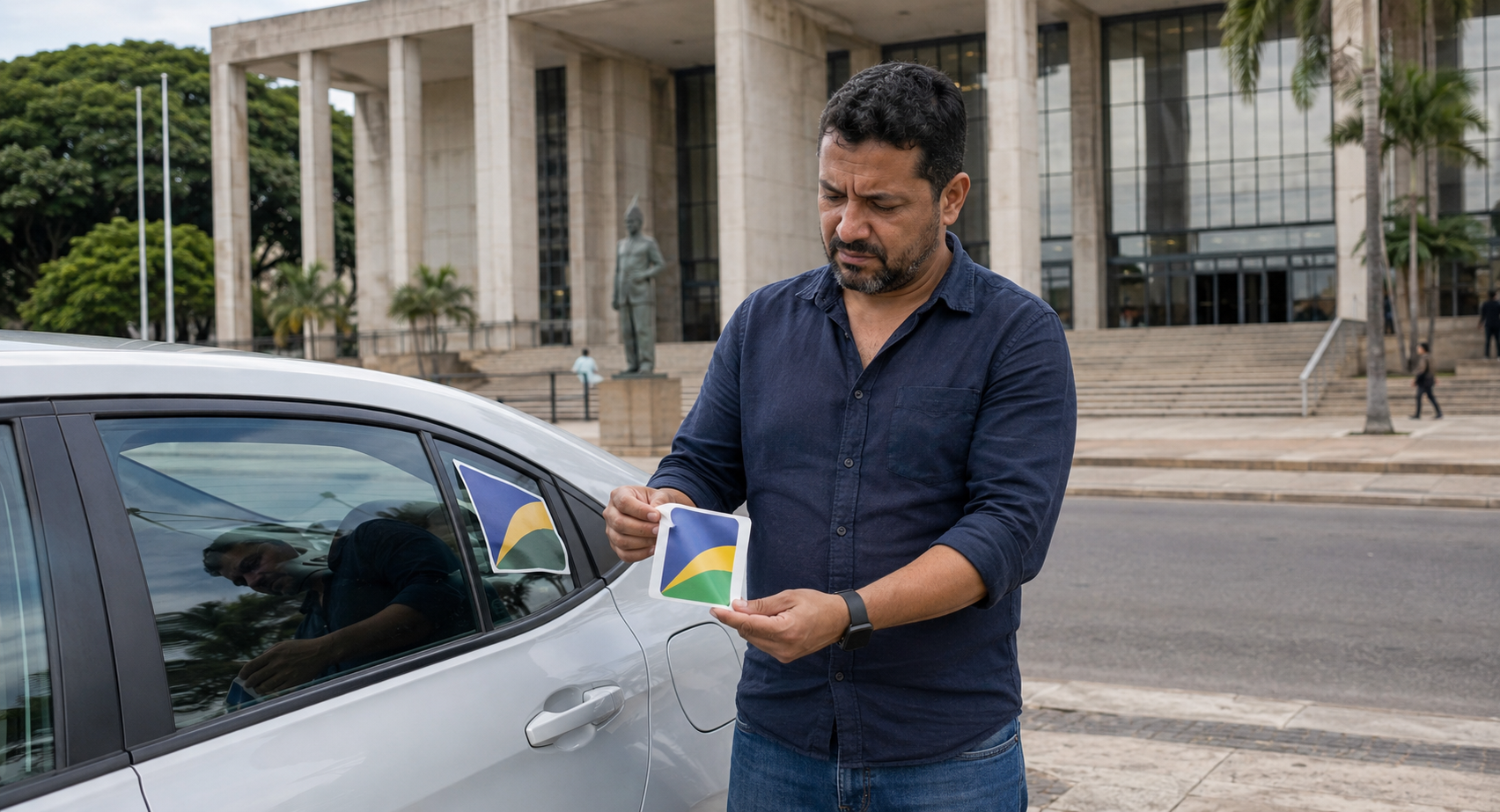 Carro de aplicativo pode ter adesivo de candidato?